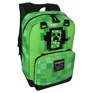 JINX Minecraft Creepy Creeper Kids School Backpack