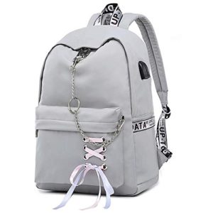 SAMAZ Teen Girl School Backpack with USB Charging Port