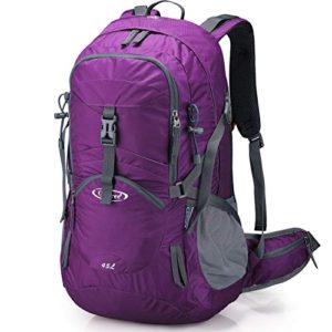 G4Free Purple Hiking Backpacks Women Waterproof Backpacking Daypack