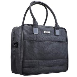 Kemier Travel Makeup Bag PU Leather Portable Makeup Cosmetic Case