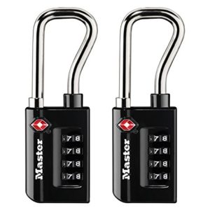 Master Lock Padlock, Set Your Own Combination TSA Accepted Luggage Lock, 1-5/16 in. Wide, 4696T (Pack of 2)