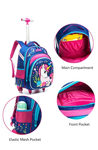 Meetbelify Girls Unicorn Rolling Backpacks Kids Backpack SALE ️ Kids ...