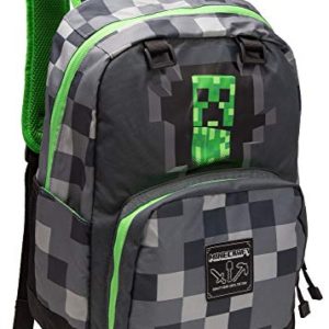 JINX Minecraft Creepy Creeper Kids School Backpack