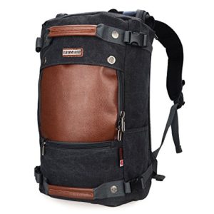 WITZMAN Canvas Backpack Travel Rucksack Backpack Vintage Duffel Bag