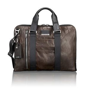 TUMI - Alpha Bravo Aviano Leather Laptop Slim Brief Briefcase