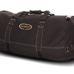 Ledmark Heavyweight Cotton Canvas Outback Duffle Bag - Giant 48" x 20" (Black), Ideal for Travel, Adventure, and Outdoor Activities