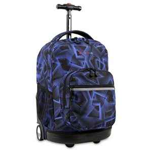 J World New York Sunrise Rolling Backpack