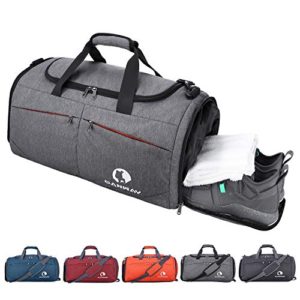 Canway Sports Gym Bag, Travel Duffel bag with Wet Pocket & Shoes Compartment