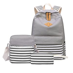 Abshoo Causal Canvas Stripe Backpack Cute Lightweight Teen Backpacks