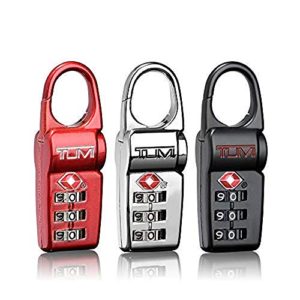 TUMI - Travel Accessories Luggage Locks - Set of 3 TSA-Approved Lock - Black/Red/Silver