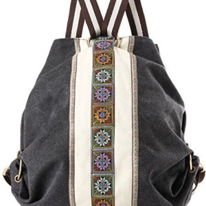 Women Canvas Backpacks Daypack Casual Shoulder Bag