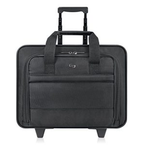 Solo New York Carnegie Rolling Laptop Bag. Slim, Compact Design Rolling Case