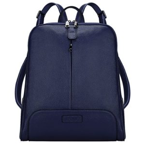 S-ZONE Women Genuine Leather Backpack Purse Travel Bag