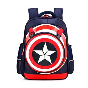 Kids Backpack,Captain America Waterproof Comic School Bag