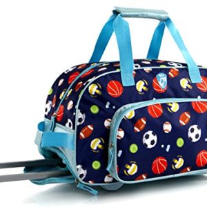 Kids 18 Inch Rolling Duffel Bag Shoulder Bag