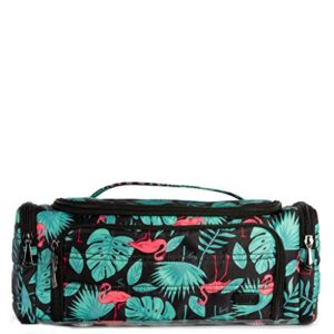 Lug Women's Trolley Cosmetic Case, Flamingo Black