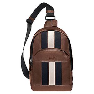 Coach Houston Pack With Varsity Stripe Saddle/Midnight