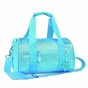 Bixbee Kids Duffle Bag Sparkalicious Turquoise Glitter School Bag