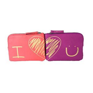 Vera Bradley I Love You Zip Pouch Cosmetic Case Boxed Set