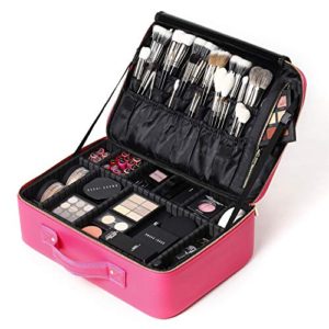 ROWNYEON Makeup Train Case Travel Cosmetic Case Professional