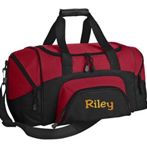 Personalized Monogrammed Small Gym Duffel Bag with Custom Text