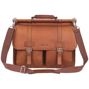 Kenneth Cole Reaction Colombian Leather Dual Compartment Flapover
