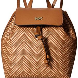 Michael Kors Junie Chevron Leather Flap Backpack