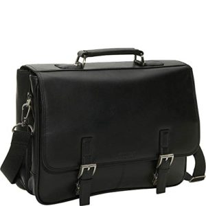 Kenneth Cole Reaction Genuine Leather Dual Compartment Flapover Business