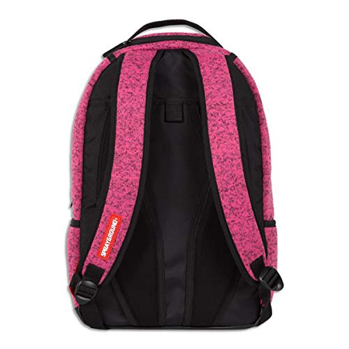 Sprayground Pink Knit Backpack Black Zipper SALE ️ LightBagTravel.com