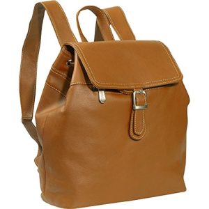 Piel Leather Top Flap Drawstring Backpack