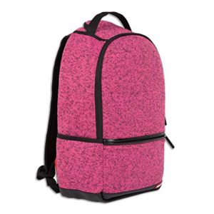 Sprayground Pink Knit Backpack Black Zipper