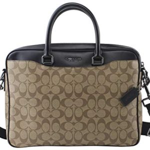 Coach Novelty Signature Canvas Leather Laptop Briefcase