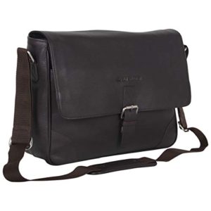 Ben Sherman Karino Leather 15" Laptop & Tablet Crossbody Travel Messenger Bag