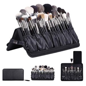 Rownyeon Professional Makeup Brushes Organizer Bag Makeup Artist Cosmetic