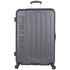 Ben Sherman Leicester 28" Hardside Lightweight 4-Wheel Spinner Checked Luggage, Charcoal