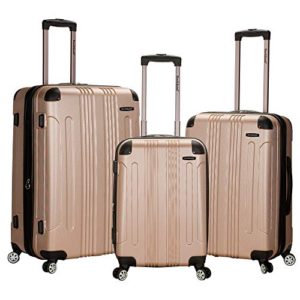 Rockland Luggage 3 Piece Abs Upright Luggage Set