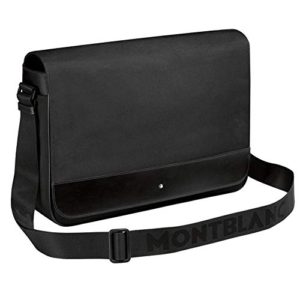 MONTBLANC NIGHTFLIGHT MESSENGER SHOULDER BAG BLACK