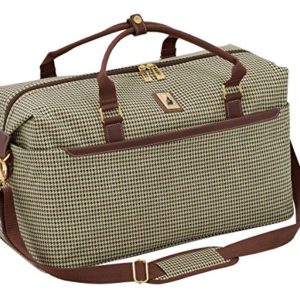 London Fog Cambridge II 20" Duffle, Olive Houndstooth