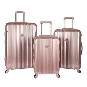 Women's 3-Piece Luggage Set in Rose Gold: Travel with Style and Elegance