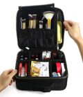MuchL Travel Makeup Train Case Makeup Cosmetic Case Organizer Portable