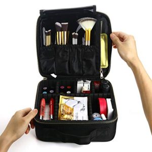 MuchL Travel Makeup Train Case Makeup Cosmetic Case Organizer Portable