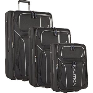 Nautica 3 Piece Luggage Set-Lightweight for Travel