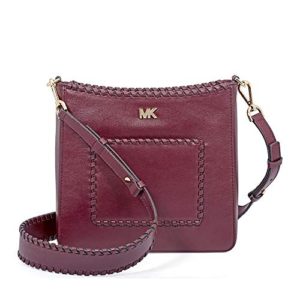 Michael Kors Gloria Whipstitched Leather Messenger Bag