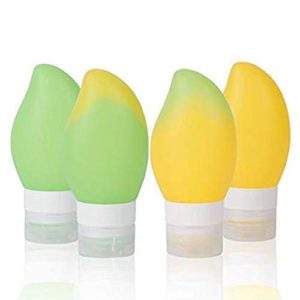 Omore 4 Pack Smoothness Silicone Travel Container TSA Approved BPA