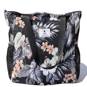 Original Floral Water Resistant Large Tote Bag Shoulder Bag for Gym Beach