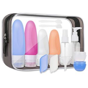 Silicone Travel Bottles TSA Approved, Leak Proof Shampoo And Conditioner Bottles