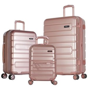 Olympia Nema 3-Piece Exp. Hardcase Spinner Luggage Set W/TSA Lock