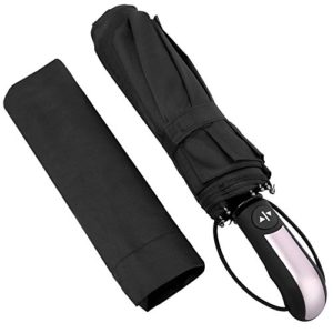 Travel Umbrella, OfficeLead 10 bones Auto Open Close Compact Umbrella