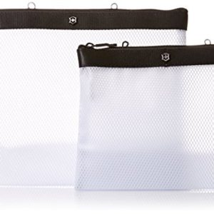 Victorinox Set of Two Spill-Resistant Pouches, Black/Black Logo