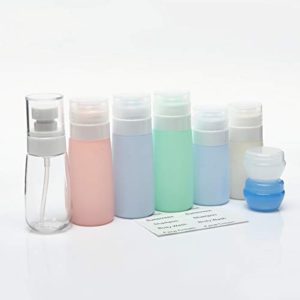 8 Pack BPA Free Silicone Travel Bottles With Tag,TSA Approved Containers